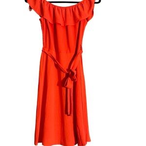 Elegant Red Off-Shoulder Dress